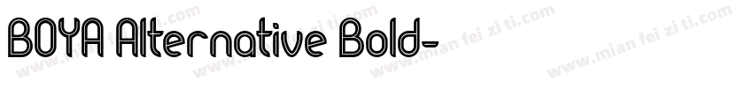 BOYA Alternative Bold字体转换
